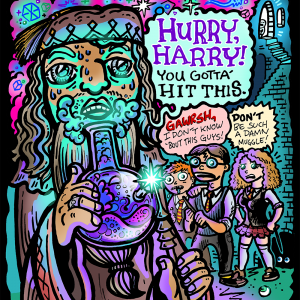 "Harry Potthead and the Sorcerer Stoned" Print